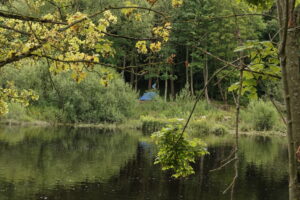 Tyne Story Pilgrimage - a tent hidden across the water